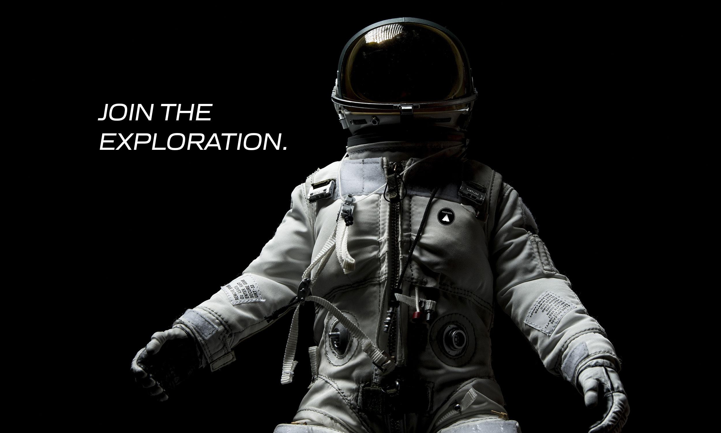 Astronaut representing the INNOVERSIL invitation to join the exploration